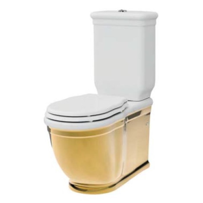 Унитаз-компакт Artceram Hermitage (HEV006 01;56) white glossy/gold bicolor