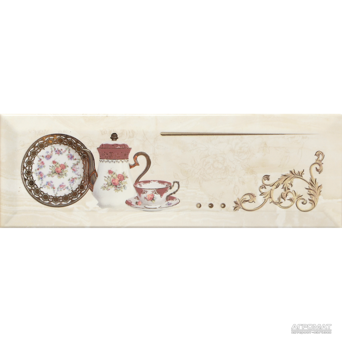 Плитка Monopole Ceramica Petra PRANZO GOLD B декор 8×300×100