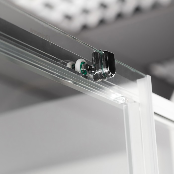 Душевая кабина PRI2922C PRIME, раздвижная - квадратная 90 * 90 - хром / прозрачное стекло