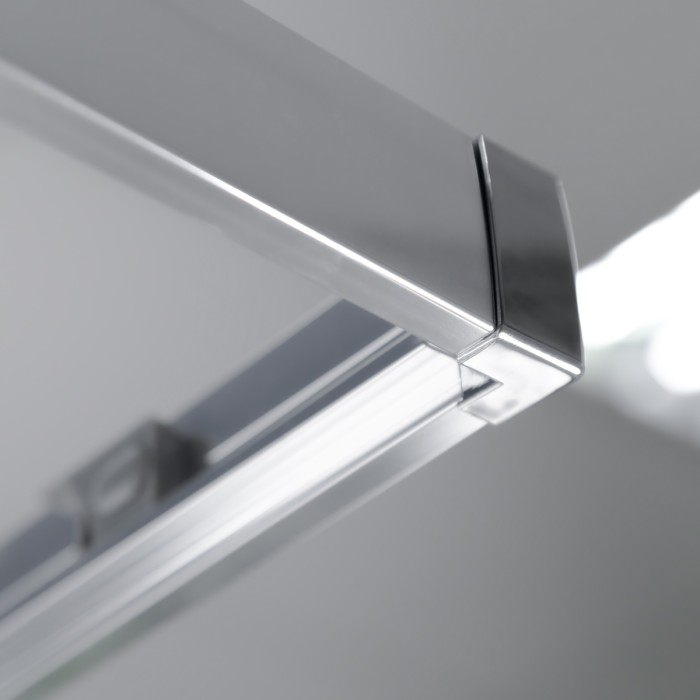 Душевая кабина PRI2922C PRIME, раздвижная - квадратная 90 * 90 - хром / прозрачное стекло