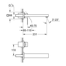 Смеситель для раковины Grohe Eurocube M-Size 23447000