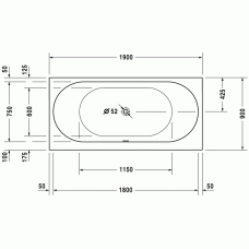 Darling New ванна прямоугольная 190 см 700245000000000 в интернет-магазине «Estet Room»