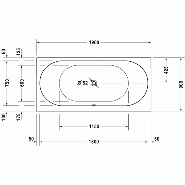 Darling New ванна прямоугольная 190 см 700245000000000 в интернет-магазине «Estet Room»