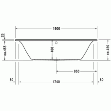 Darling New ванна прямоугольная 190 см 700245000000000 в интернет-магазине «Estet Room»