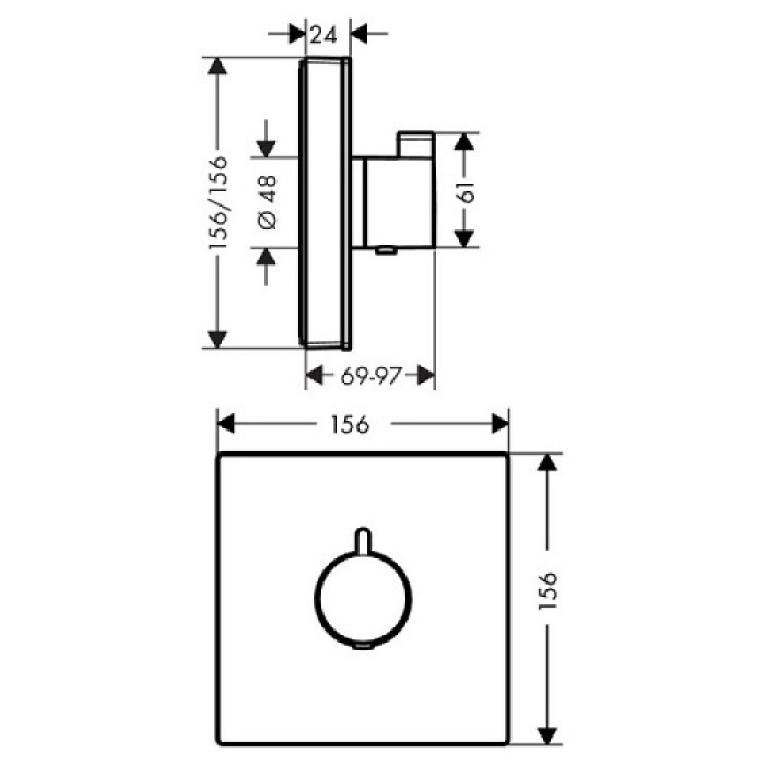 Термостат для душа Hansgrohe ShowerSelect 15734600