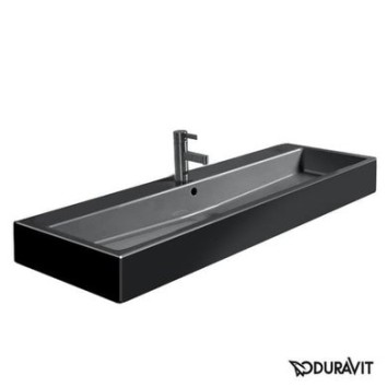 Керамическая раковина 120 см Duravit Vero, черная 0454120800
