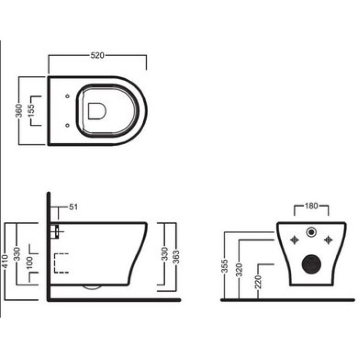 Подвесной унитаз безободковый Hatria Beat (Y1ZN01)