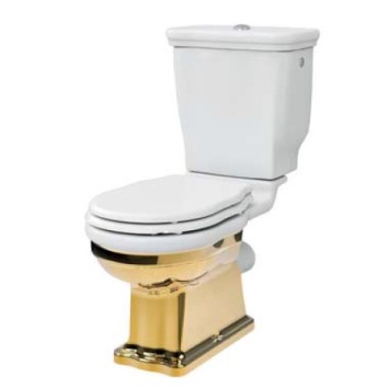 Унитаз-компакт Artceram Hermitage (HEV004 01;56) white glossy/gold bicolor