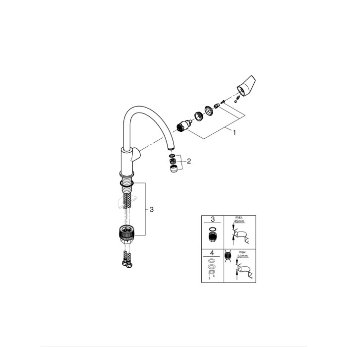 Grohe BauEdge Смеситель для кухни (31367001)