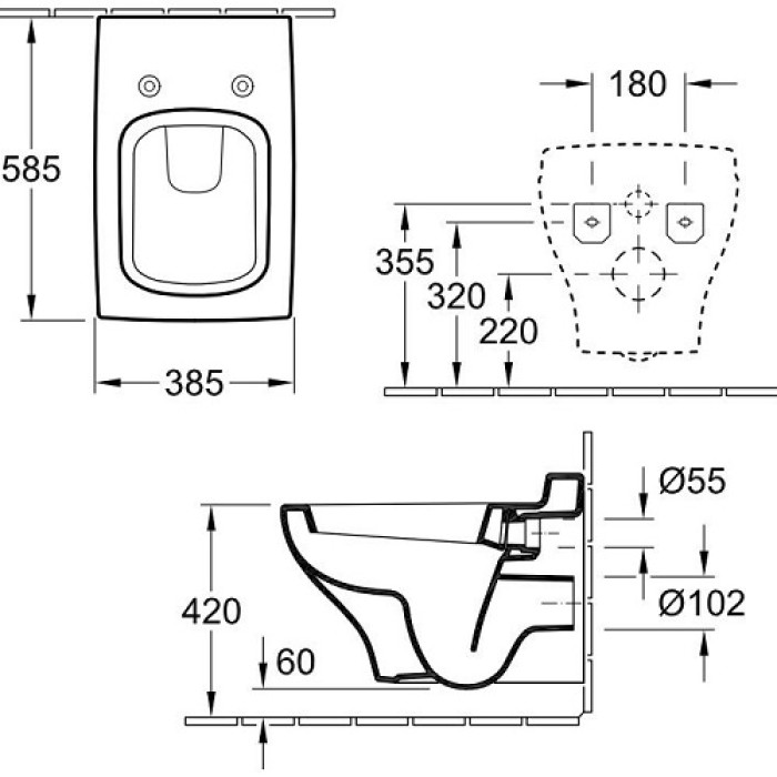 Унитаз подвесной Villeroy & Boch La Belle (562710R1)