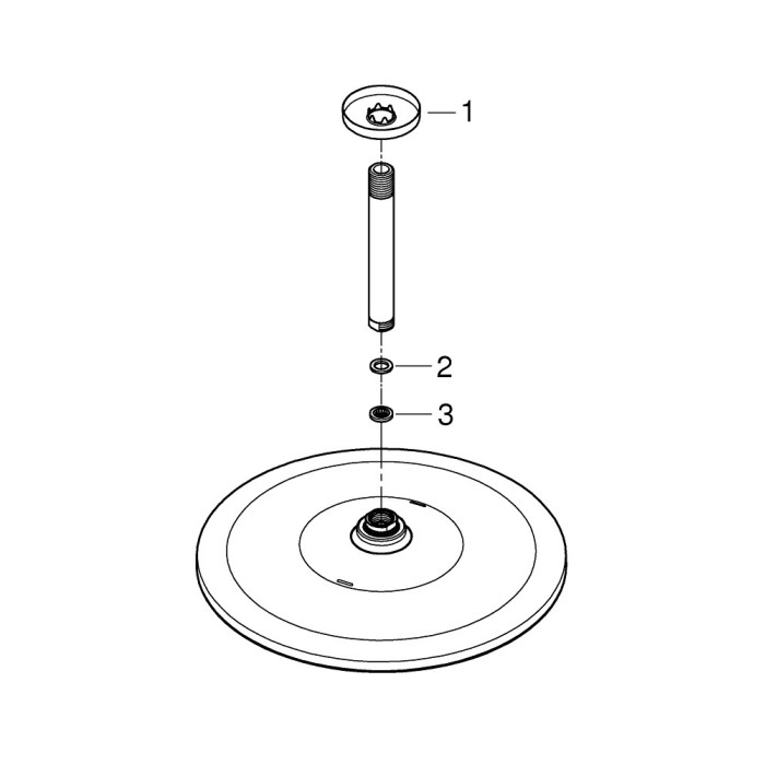Плитка керамогранит Grohe Rainshower 310 Mono Верхний душ 26559000 для пола