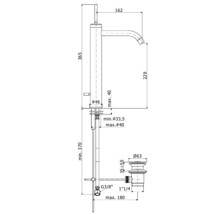 Смеситель для раковины Paffoni Fyne (FY085CR)