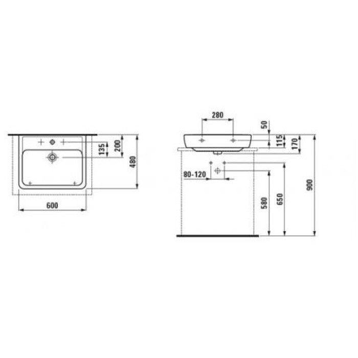 Раковина Laufen Pro A H8179520001041