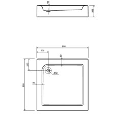 Душевой поддон KOLO STANDARD PLUS 80x80 xBK1480000