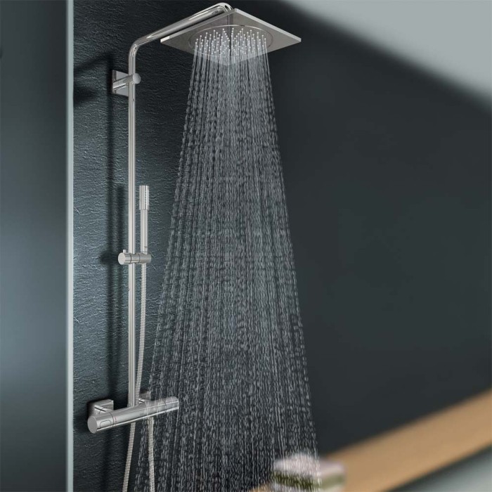 Плитка керамогранит Grohe Rainshower F-Series 10" 254 душевая система 27569000 для пола