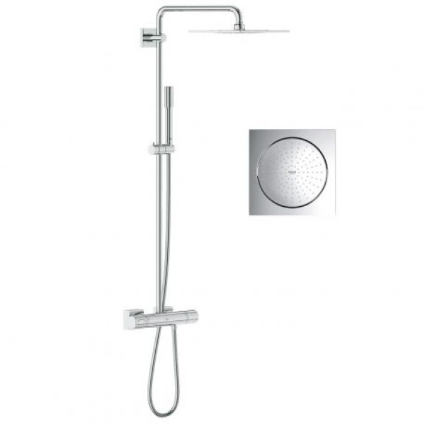 Плитка керамогранит Grohe Rainshower F-Series 10" 254 душевая система 27569000 для пола