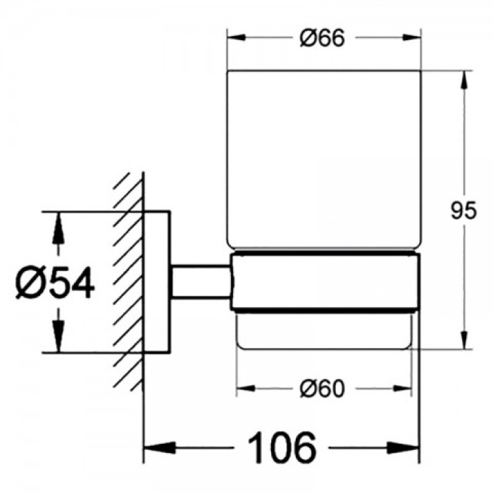 Grohe Essentials Стакан стеклянный с держателем (40447001)