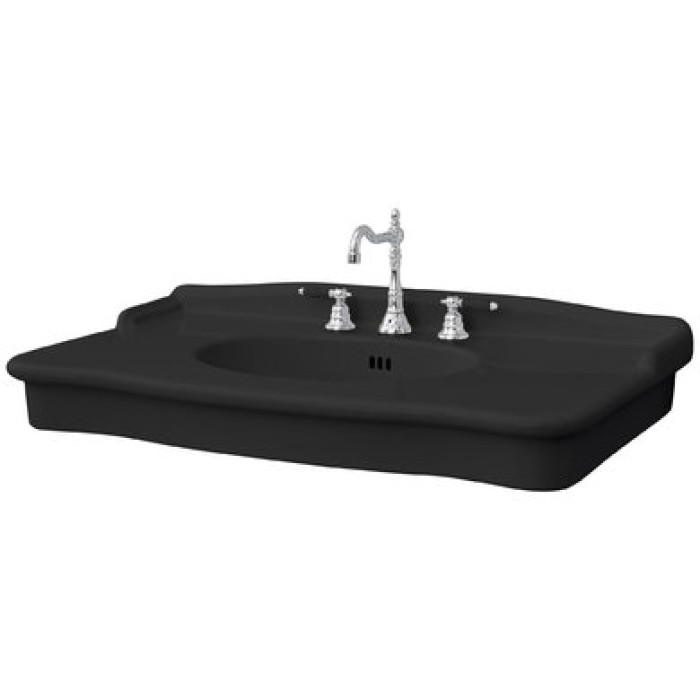 Керамическая раковина 112 см Artceram Hermitage, black glossy (HEL004 03;00)