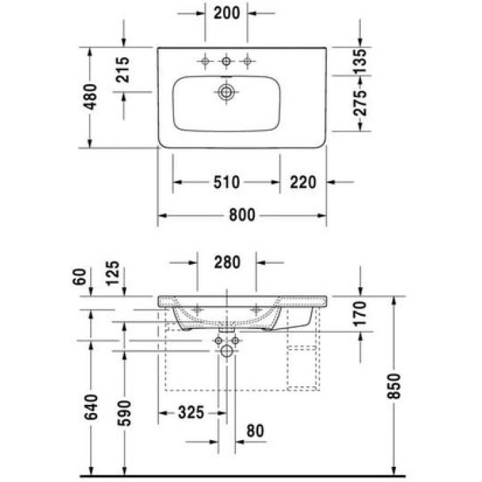 Плитка керамогранит Керамическая раковина 80 см Duravit DuraStyle 2325800041 для пола Плитка керамогранит Керамическая раковина 80 см Duravit DuraStyle 2325800041 для пола