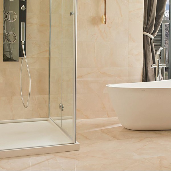Плитка Porcelanosa Onice Marfil под мрамор