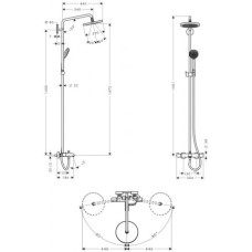 Душевая система Hansgrohe Croma 220 (27223000)