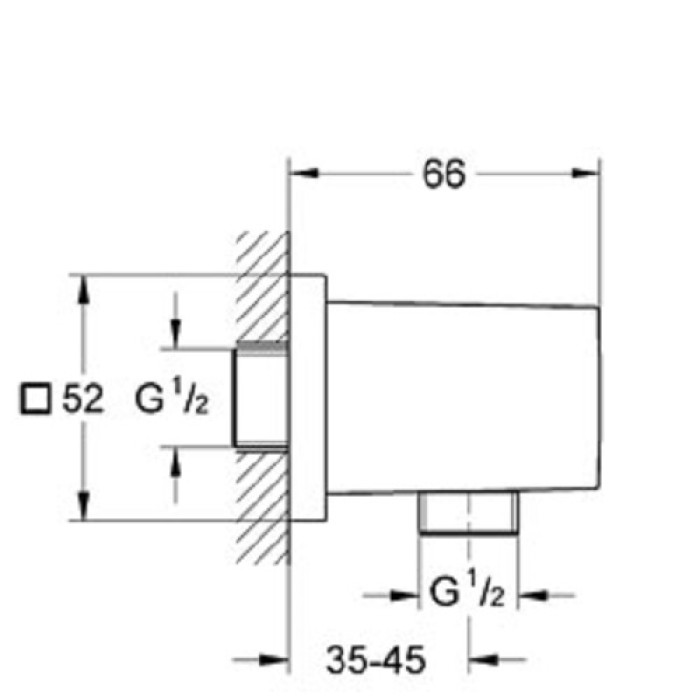 Шланговое подключение Grohe Euphoria Cube 27704000