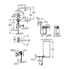 Смеситель и бойлер для раковины GROHE Red Duo L-size 30325DC1