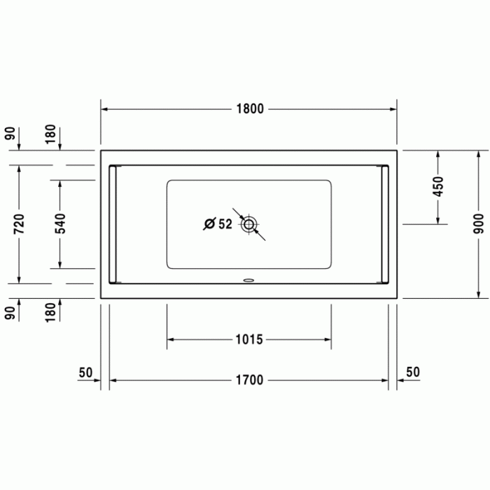Starck ванна прямоугольная 180 см 700339000000000 в интернет-магазине «Estet Room»