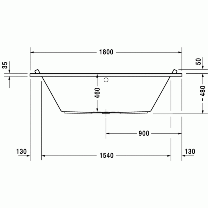Starck ванна прямоугольная 180 см 700339000000000 в интернет-магазине «Estet Room»