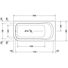 Esplanade ванна асимметричная 190 см 700282000000000 в интернет-магазине «Estet Room»