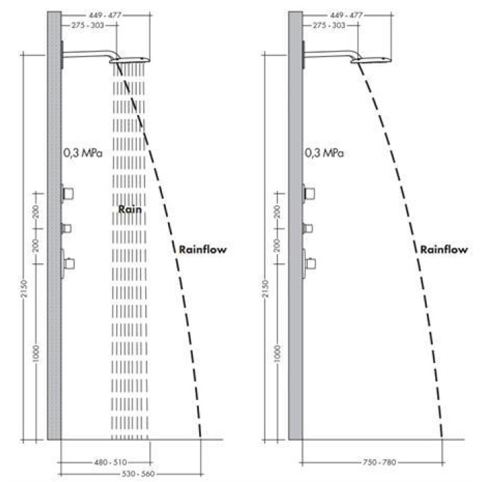 Плитка керамогранит Верхний душ Hansgrohe Raindance E 420 Air 2jet 27373000 для пола