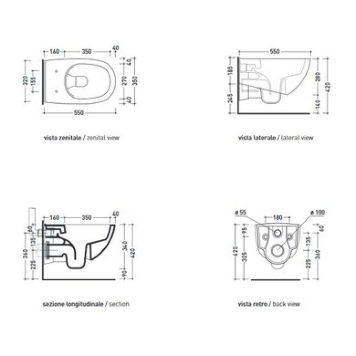 Унитаз подвесной безободковый Flaminia Spin goclean, white 5085G