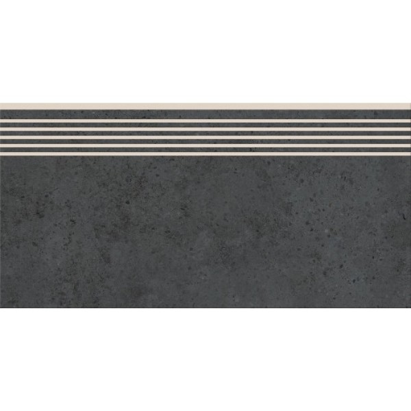 Керамогранит Ступень Cersanit HIGHBROOK ANTHRACITE STEPTREAD 8×598×298 под бетон