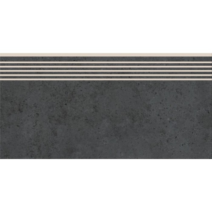 Керамогранит Ступень Cersanit HIGHBROOK ANTHRACITE STEPTREAD 8×598×298 под бетон