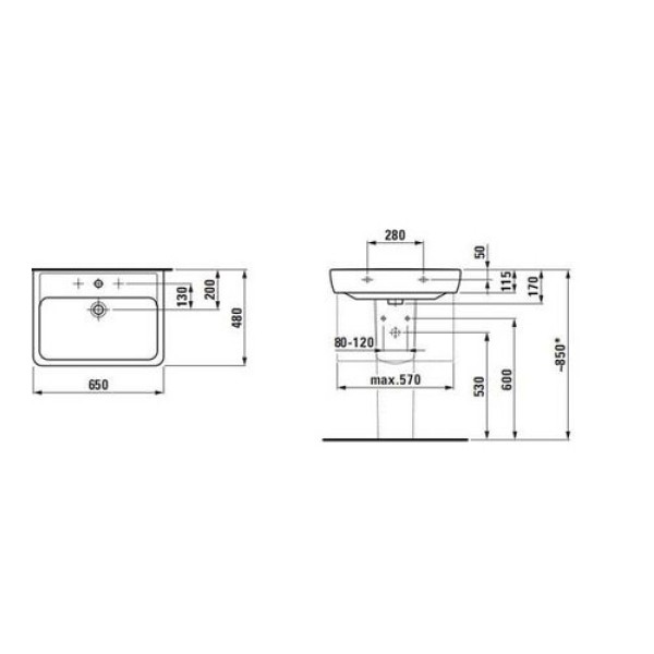 Раковина Laufen Pro A H8189530001041