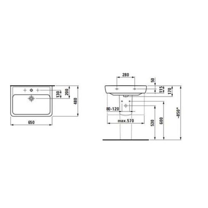 Раковина Laufen Pro A H8189530001041