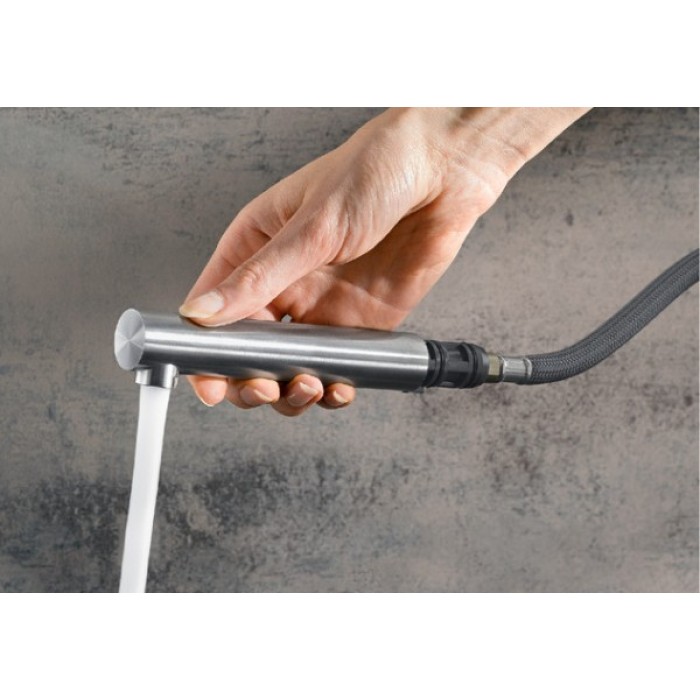 Смеситель кухонный Blanco LANORA-S нержавеющая сталь 523123