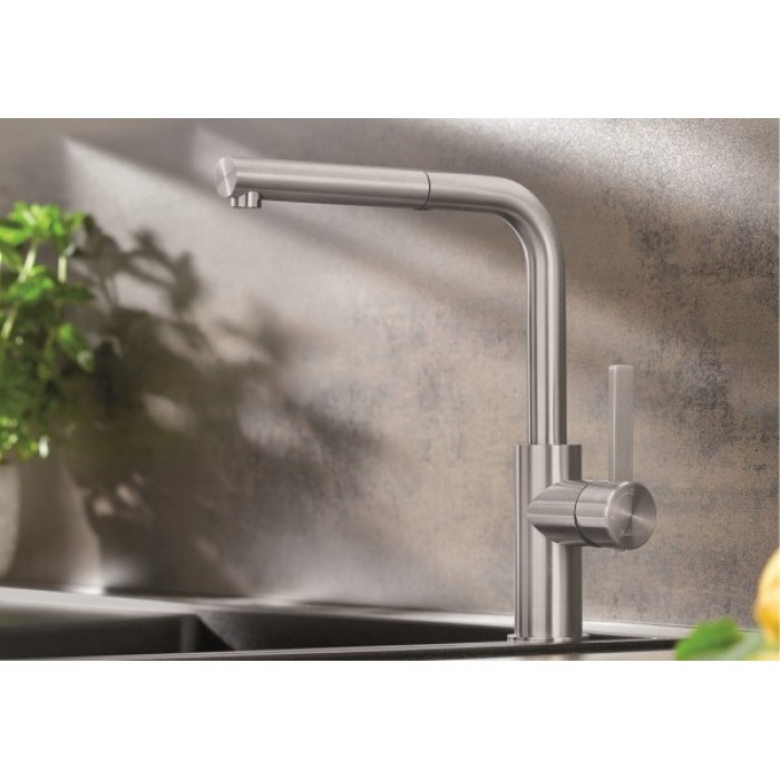 Смеситель кухонный Blanco LANORA-S нержавеющая сталь 523123