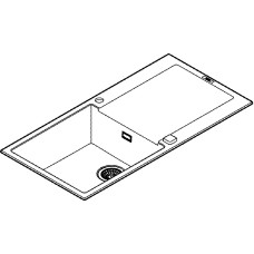 Мойдка для кухни Grohe 1000х500 мм, Granite Black (31645AP0)