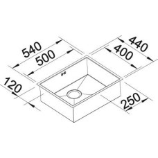 Мойка для кухни Blanco Zerox 500-U  521589