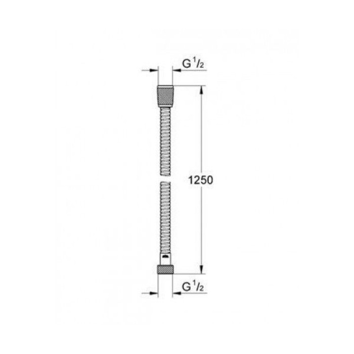 Плитка керамогранит Grohe Relexaflex Metal Longlife для душа металический 125 см (28142000) для пола