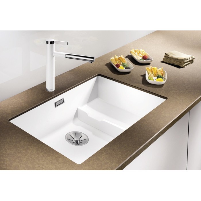 Смеситель кухонный Blanco LINEE - S хром / белый 518441