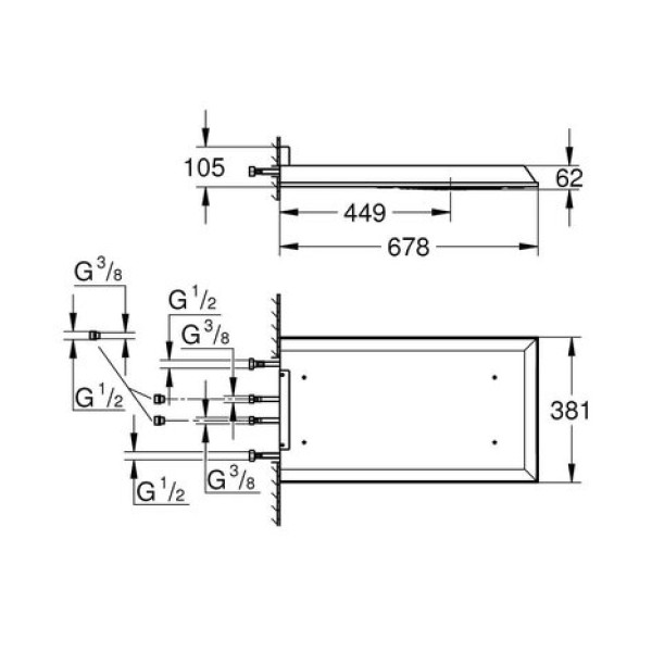 Верхний душ Grohe Rainshower F-Series 15 27938001