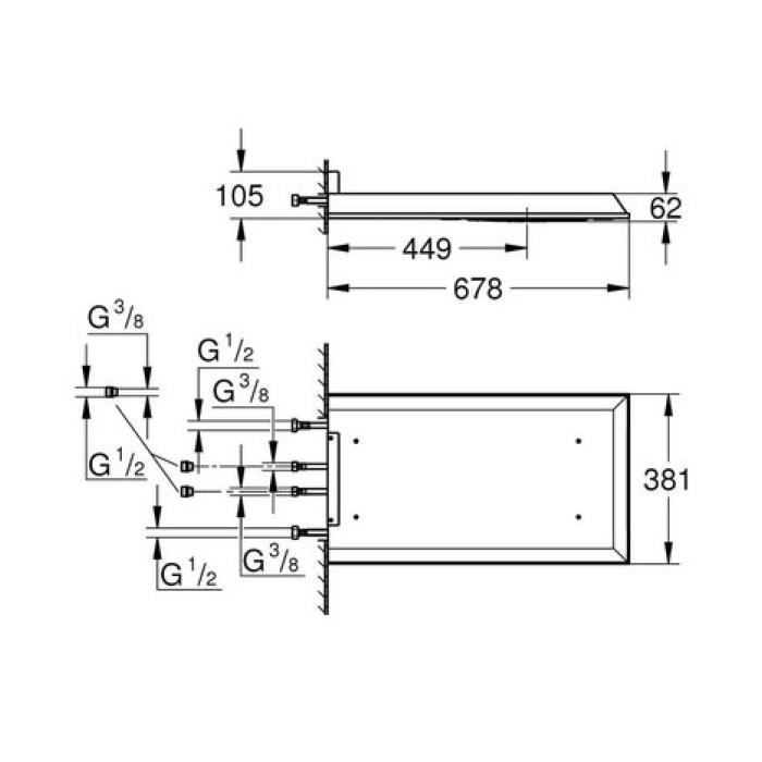 Верхний душ Grohe Rainshower F-Series 15 27938001 Верхний душ Grohe Rainshower F-Series 15 27938001
