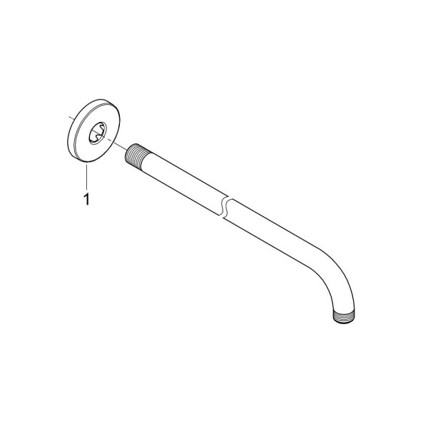 Плитка керамогранит Grohe Rainshower Душевой кронштейн 380 мм (28361LS0) для пола