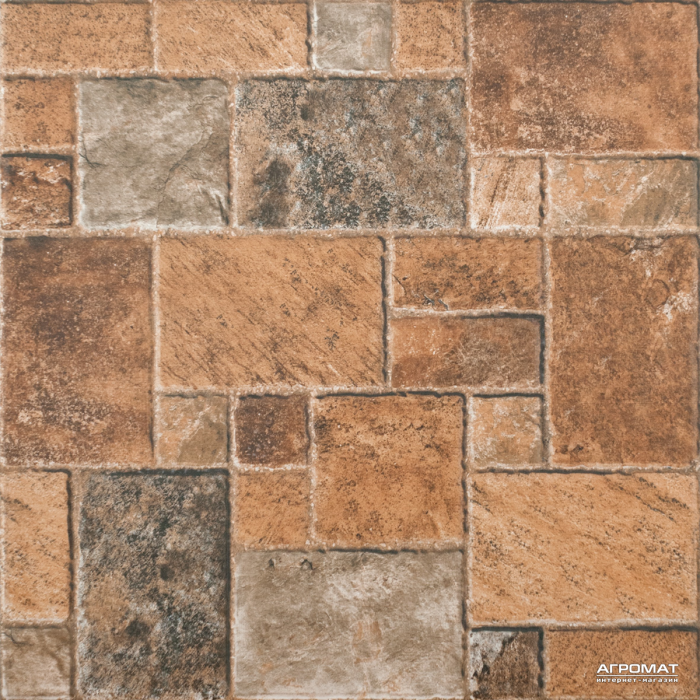 Керамогранит Opoczno Bergamo NIGHT BROWN 9×420×420 под камень