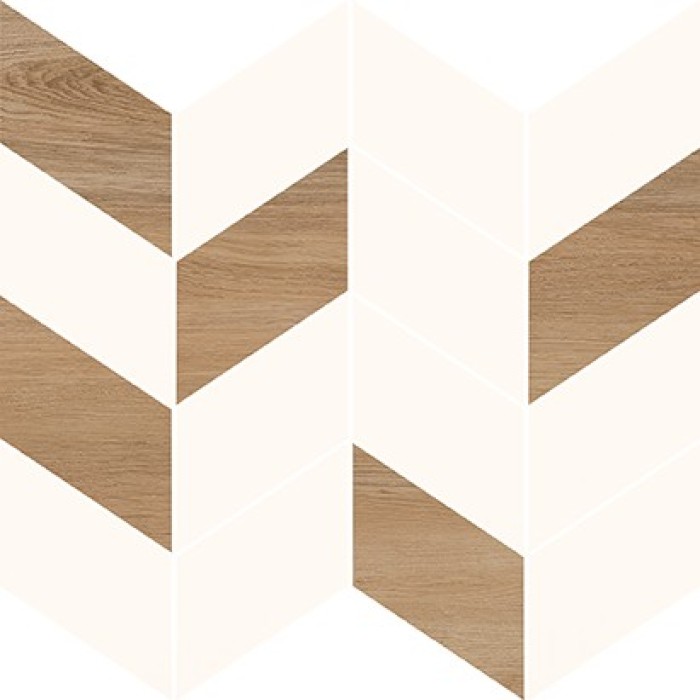 Плитка Opoczno LOVE YOU WHITE HALF MOSAIC SATIN под дерево