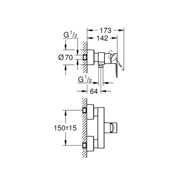 Смеситель для душа Grohe Lineare 33865DC1