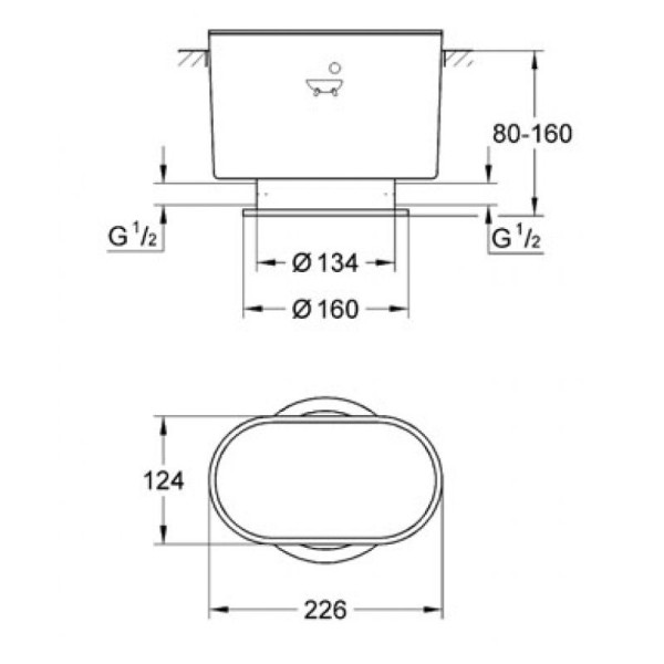 Grohe Atrio Монтажный набор для отдельностоящего смесителя на одно отверстие 25044000 (45473000)