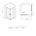 PRI2822C PRIME Душевая кабина, раздвижная - квадратная 80 * 80 - хром / прозрачное стекло